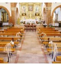 Decoración Iglesia de la Visitación de Corral de Calatrava con hortensias
