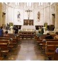 Decoración Iglesia de San Pedro  Ciudad Real con hortensia morada