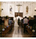 Decoración Iglesia de San Pedro  Ciudad Real con hortensia morada
