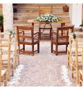 Decoración boda civil en Palacio de los Fúcares, Almagro, con flor silvestre