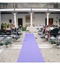 Decoración boda civil Museo López Villaseñor Ciudad Real con hortensia