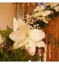 Decoración casa novia con lilium blanco