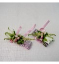 Pulsera con rosa mini blanca natural