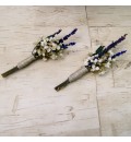 Ramo de novia con flor seca y preservada burdeos