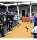 Decoración boda civil museo López Villaseñor otoñal