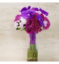 Ramo de novia con rosa inglesa y orquídea vanda