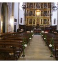 Decoración Catedral de Ciudad Real con lilium, paniculata y alstroemeria blanca