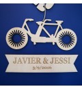 Cuadro de firmas bici con globo azul oscuro