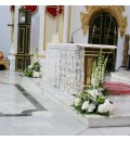 Decoración Iglesia San Bartolomé, Almagro, con hortensia