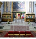 Decoración Iglesia San Bartolomé, Almagro, con hortensia