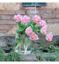 Decoración Palacio de la serna boda civil con tulipan rosa