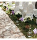 Decoración de boda civil con hortensia, orquídea y rosas