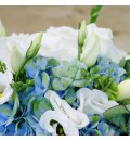 Ramo de novia con hortensia y lisianthus