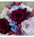 Ramo de novia preservado con rosas fucsia y rosa