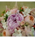 Ramo de novia con rosa inglesa, peonia y jazmín