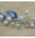 Tocado de novia con perlas y cristales