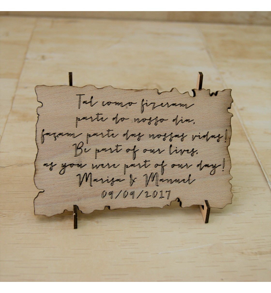 Libro de firmas de madera para bodas - Modelo wood