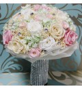 Ramo de novia preservado con rosas y hortensia pastel