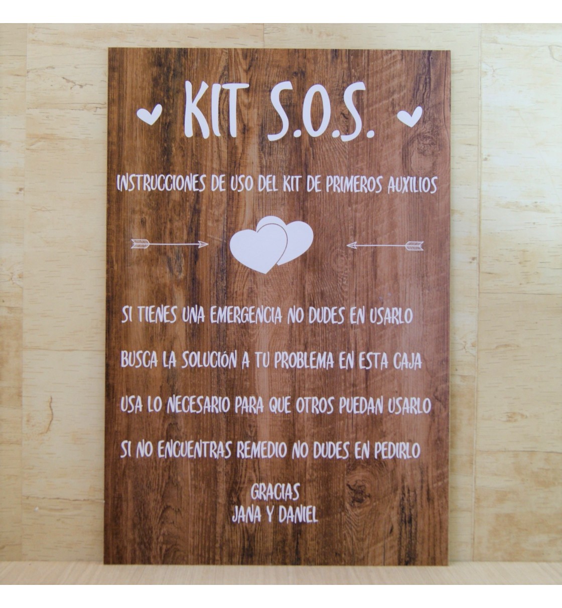 Cartel Kit SOS boda