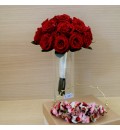 Ramo de novia preservado con rosas rojas