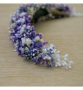 Tocado de novia flor preservada lila