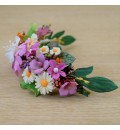 Tocado de novia de porcelana fría flores multicolor