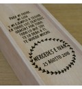 Caja de madera para vino con mensaje personalizado, regalo para padres