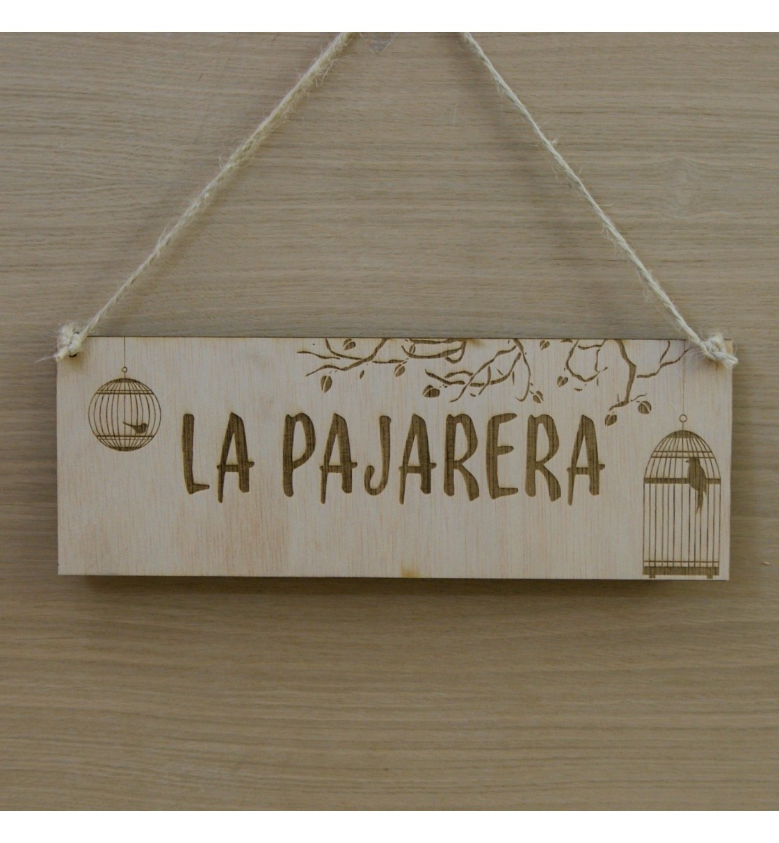 Cartel de madera personalizado grabado en madera