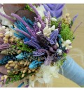 Ramo de novia preservado silvestre tonos lila