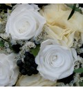 Ramo de novia preservado con rosa blanca y eucalipto