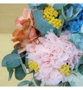 Ramo de novia preservado con hortensia de colores