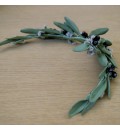 Tocado de novia con hojas de olivo de porcelana fría