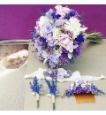 Ramo de novia preservado silvestre con rosas lila