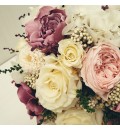 Ramo de novia preservado con gardenia rosa malva
