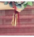 Ramo de novia preservado con gardenia burdeos