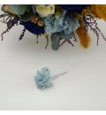 Horquilla para el pelo con hortensia preservada azul