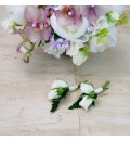 Ramo de novia con orquídeas y peonias
